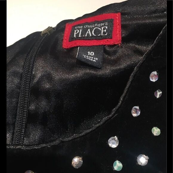Bundle Sale 3 for $15 | Youth Size 10 Black Dress with Rhinestones - Picture 5 of 10